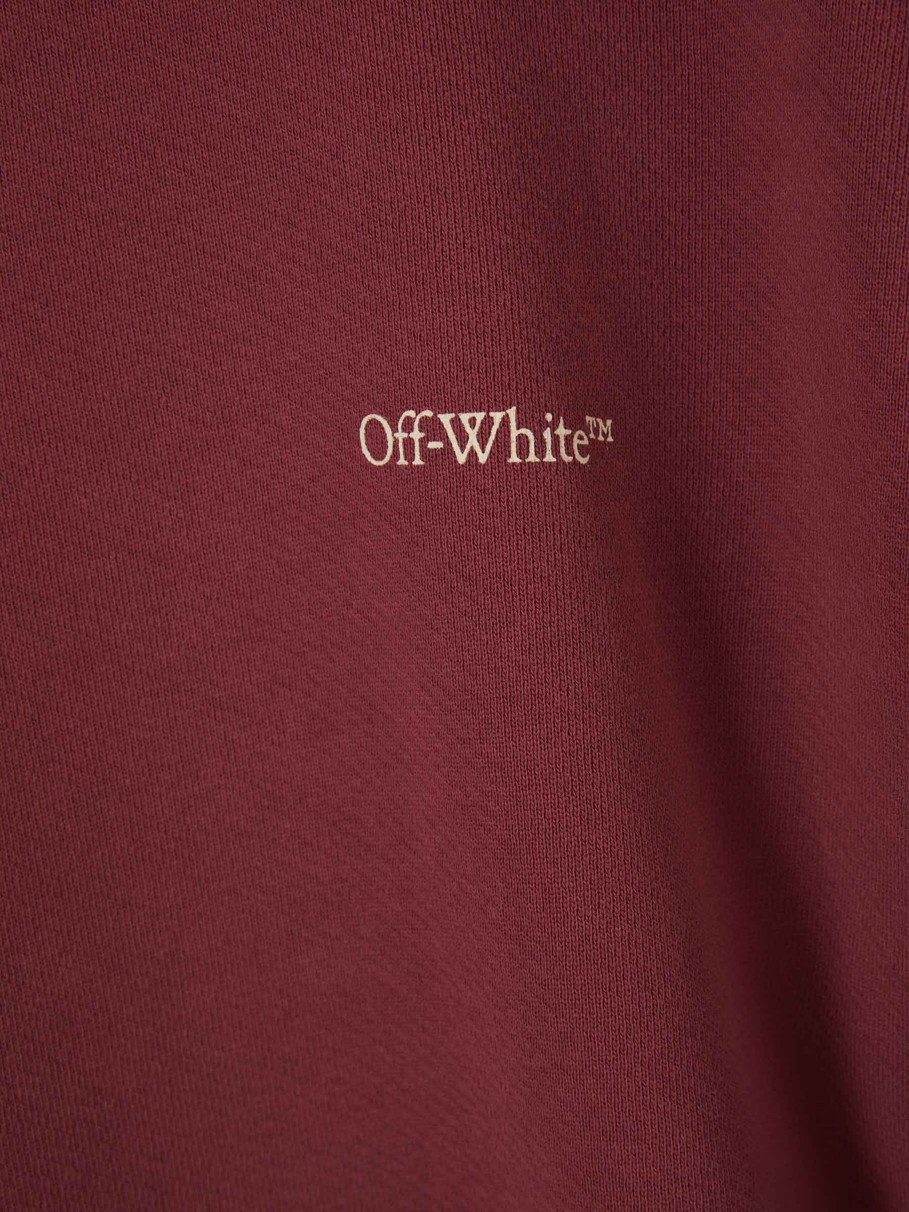 Off-white Logo-print Crew-neck Sweatshirt In Red