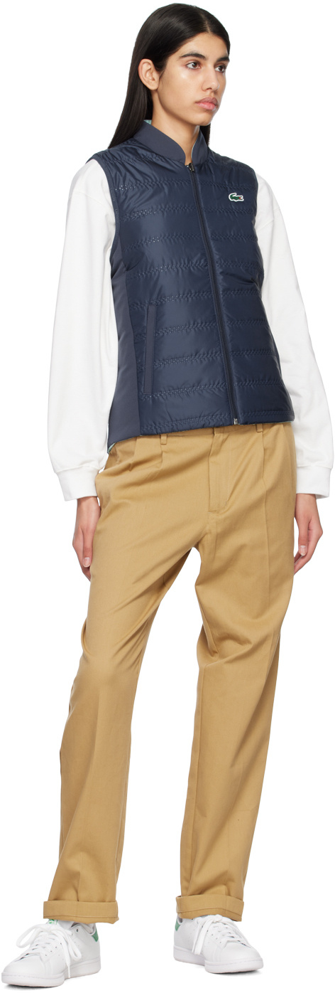 Lacoste Womenâs Sport Reversible Golf Vest - 32 In Blue