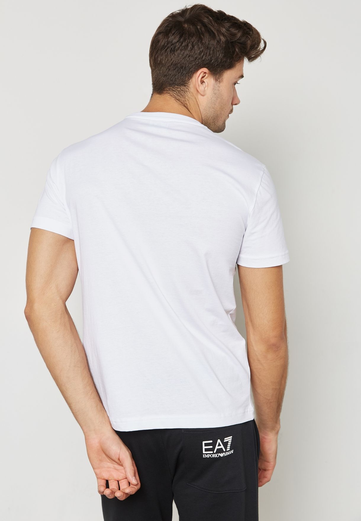 EA7 LOGO ROUND NECK T-SHIRT