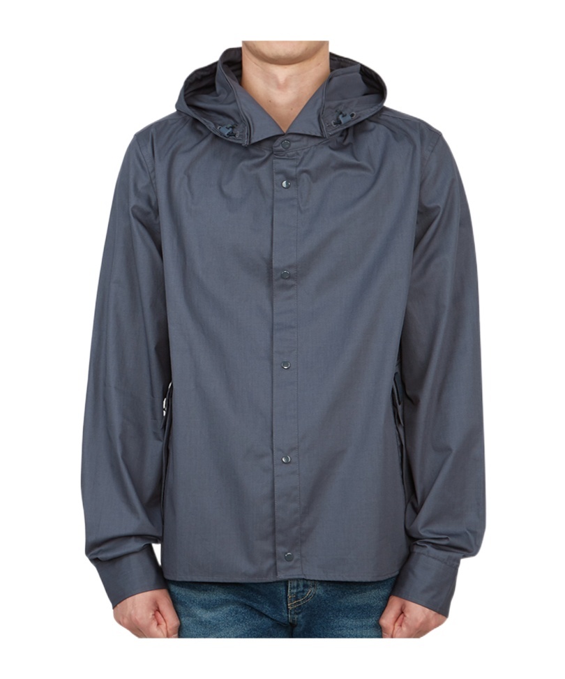 ジャケット・アウター C.P Company Gray Washed Hooded Coat C.P. Company – Hooded Jacket Raven Grey