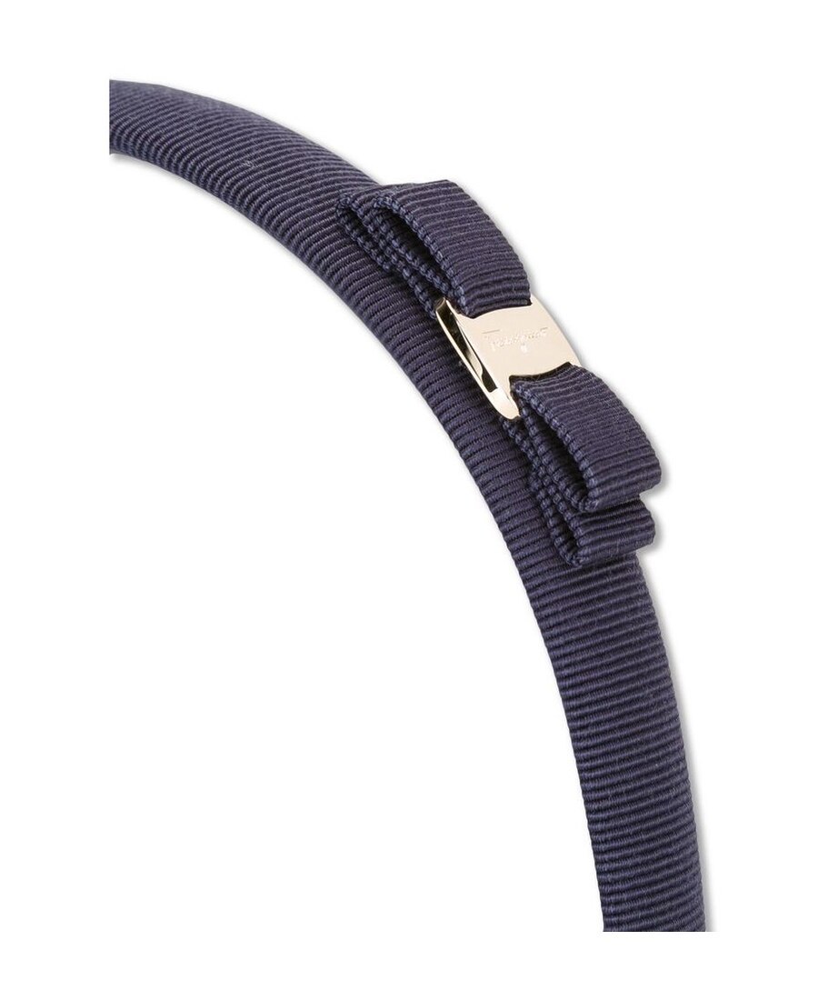 Ferragamo Bow Hair Band Off-beat Detailing In Black