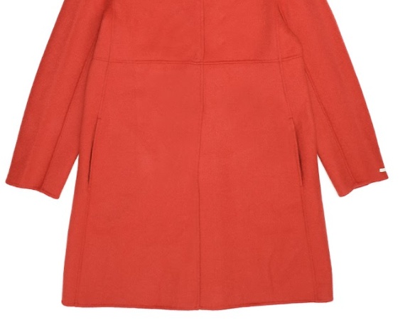 Max Mara Lapel Coat In Red