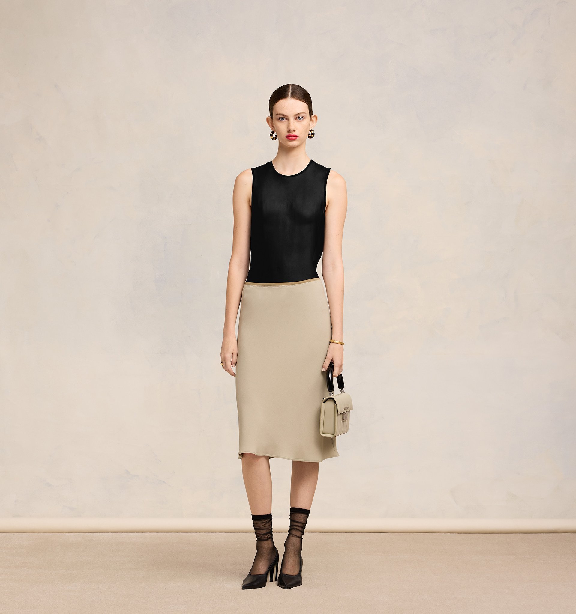 Ami Alexandre Mattiussi Ami Paris Semi-sheer Sleeveless Top In Black