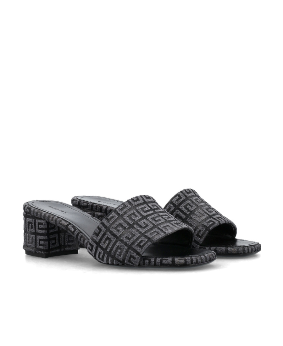 Givenchy 55mm 4g-jacquard Leather Mules In Black