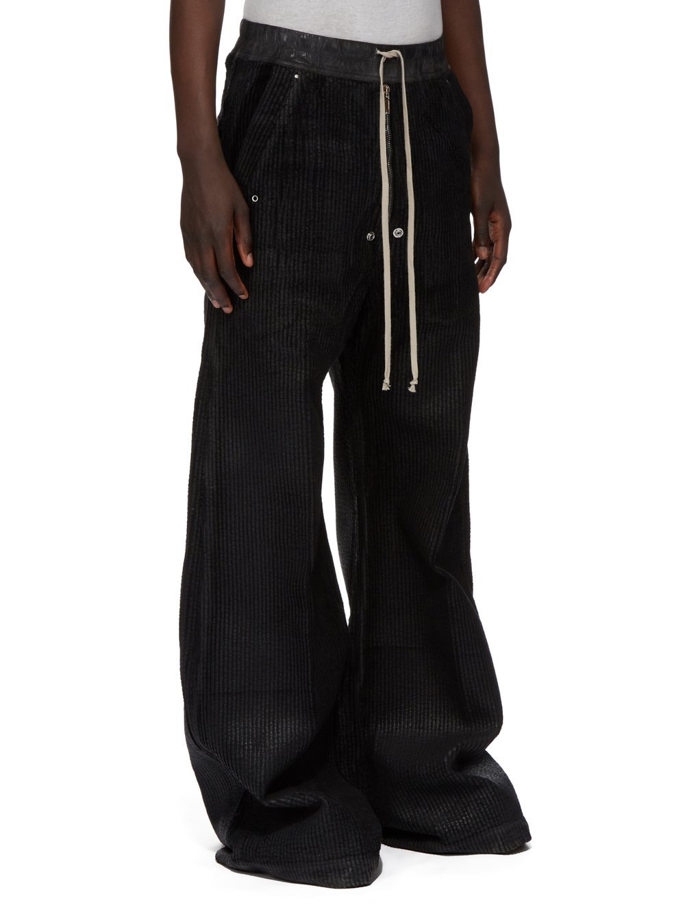 Rick Owens Drkshdw Corduroy Casual Pants In Black
