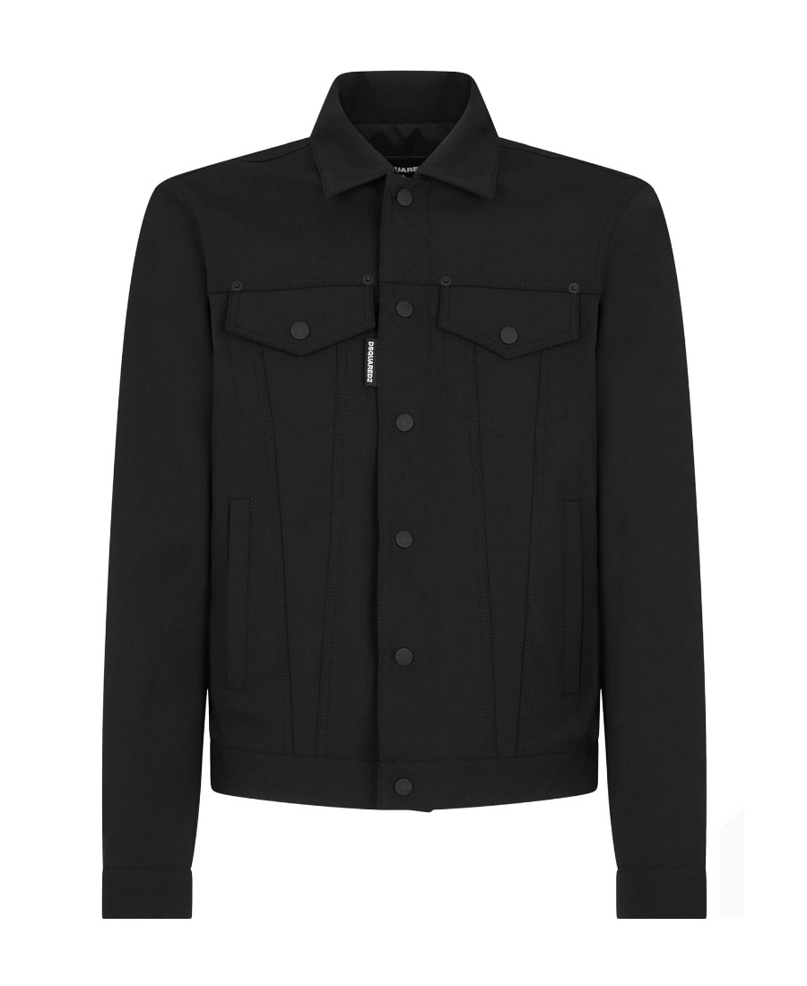 Dsquared2 Wool Jean Jacket S74am1614d35260 900 In Black