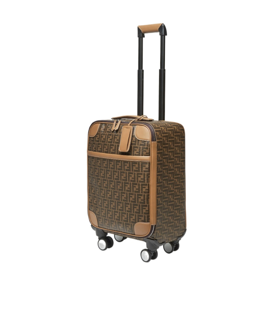 Fendi Ff Print Small Suitcase In Green