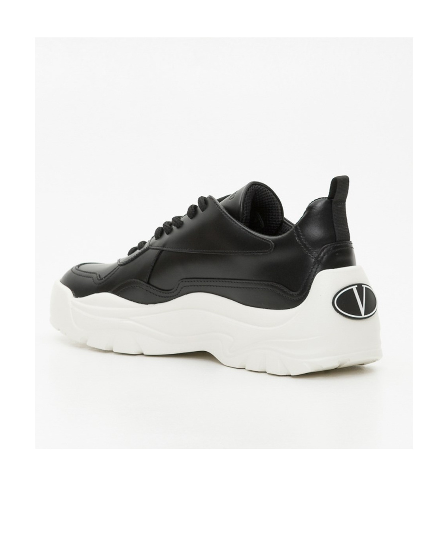 Valentino Go Logo Sneakers In Black