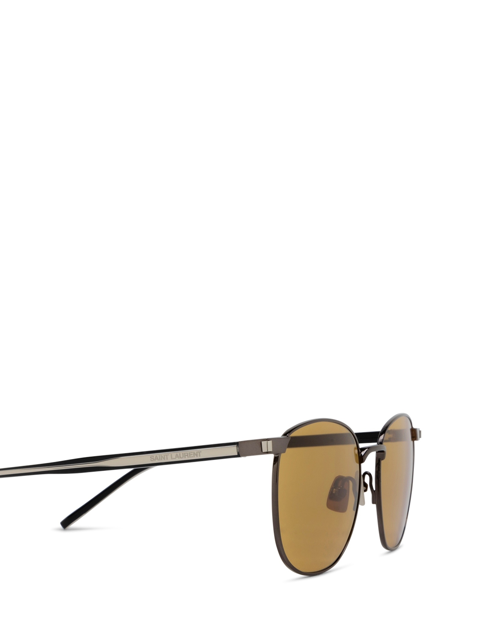 Saint Laurent Logo Sunglasses In Green
