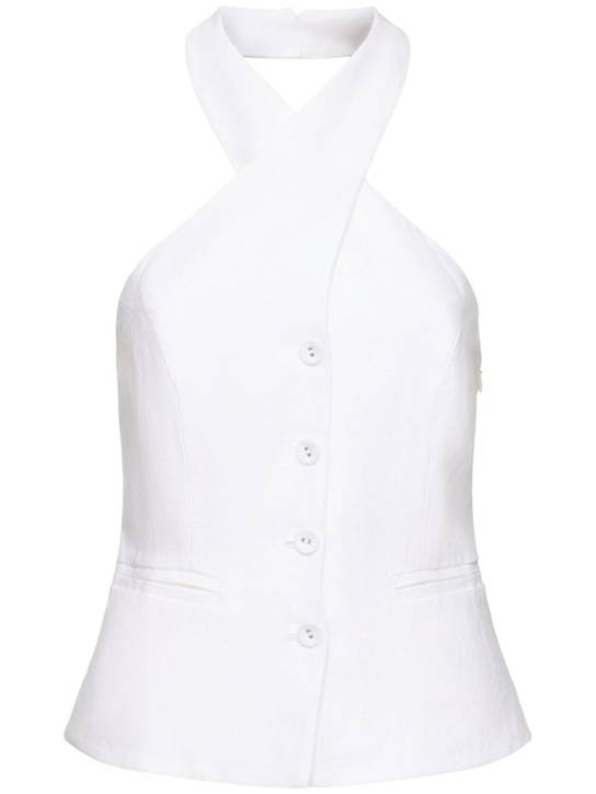 Reformation Tate Linen Top