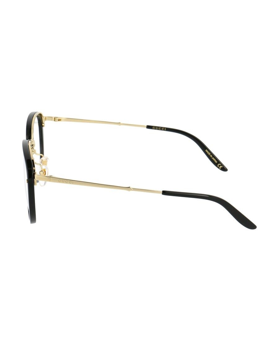 Gucci Round Frame Flat Mirror In Black