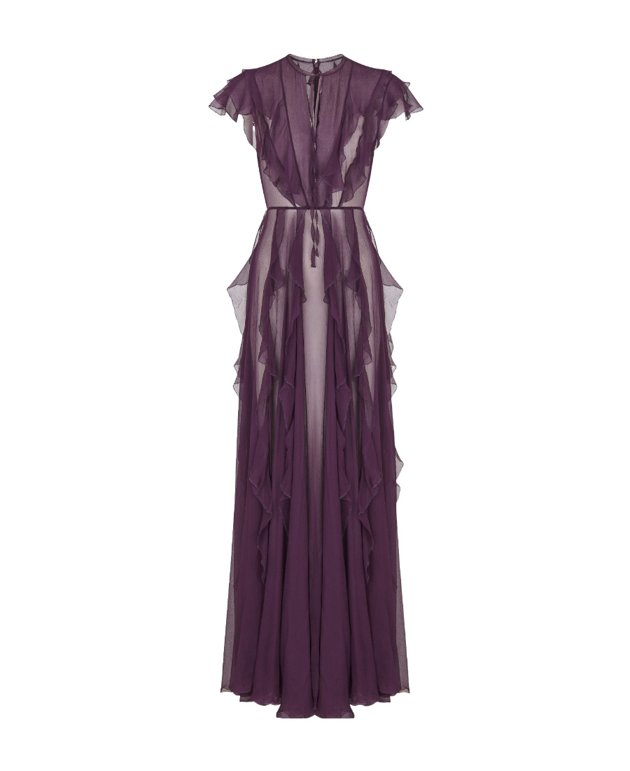 Dior Tulle Dress In Purple