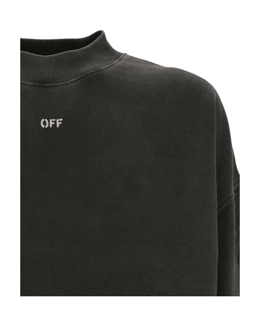 Off-white St Matthew Oversize Sweatshirt In Black