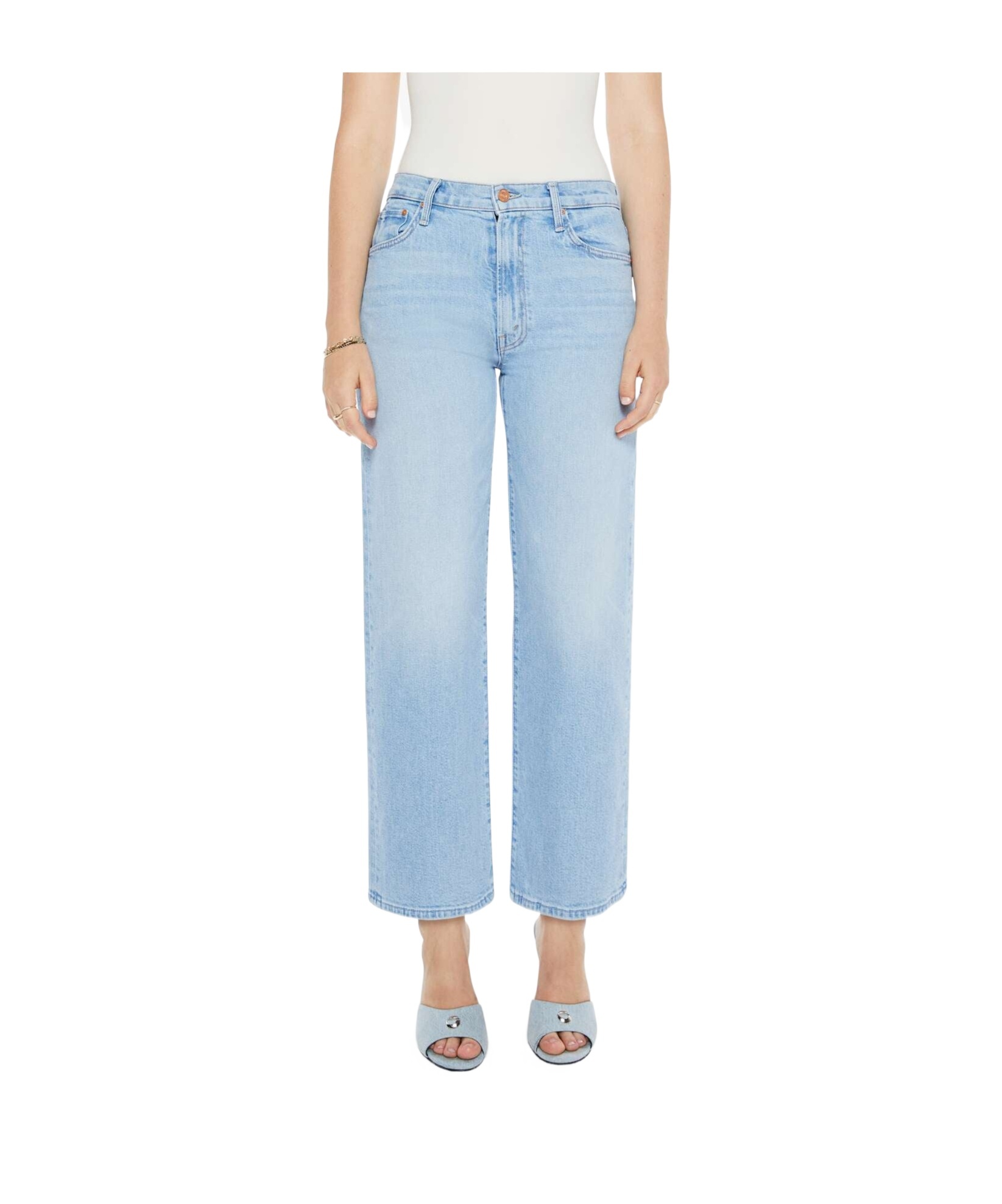 Mother Belt Loops Jeans In Blue