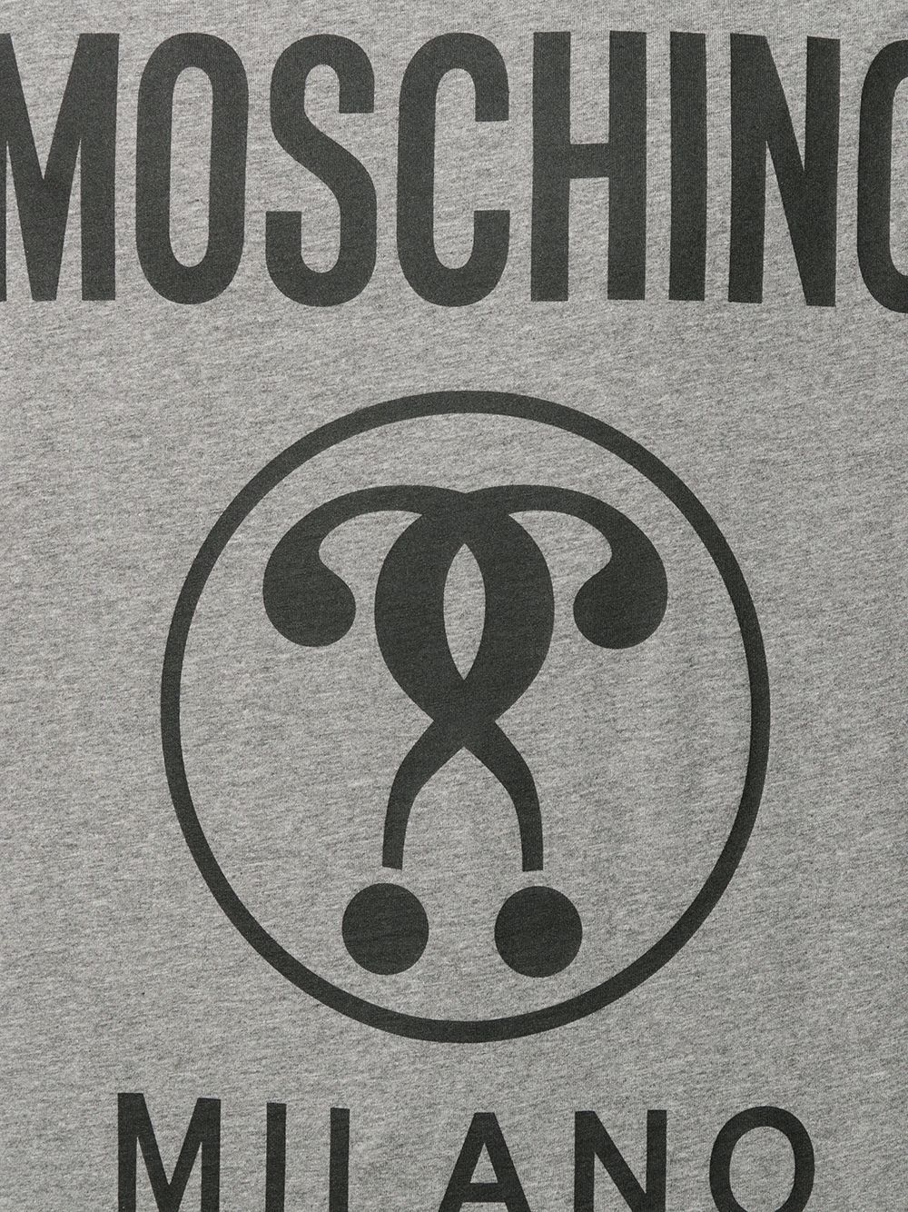 Moschino Double Question Mark Printed T-shirt In Gray