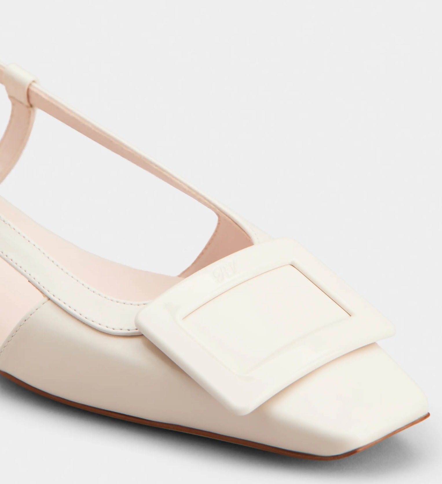 Roger Vivier Belle Viver Slingback Ballerinas In Leather