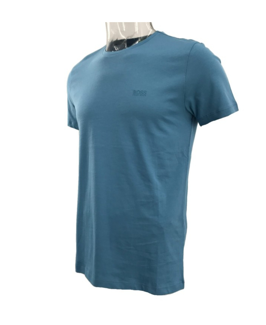 Hugo Boss Logo Round-necked T-shirt In Blue