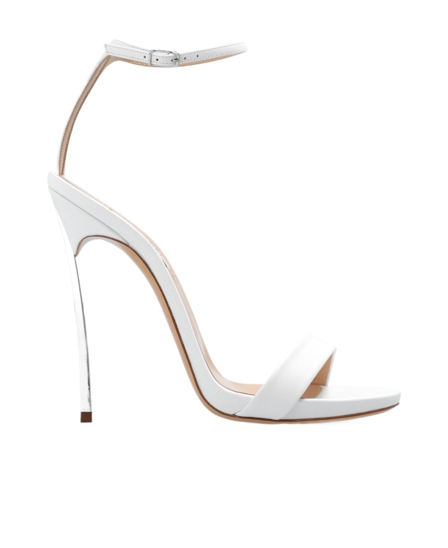 Casadei Scarlet Sandals In White Patent Leather In White
