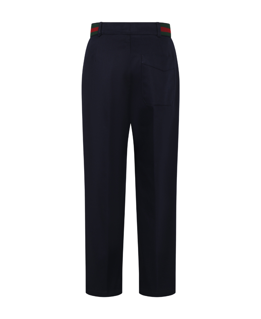 Gucci Web Stripe-detail Trousers In Black
