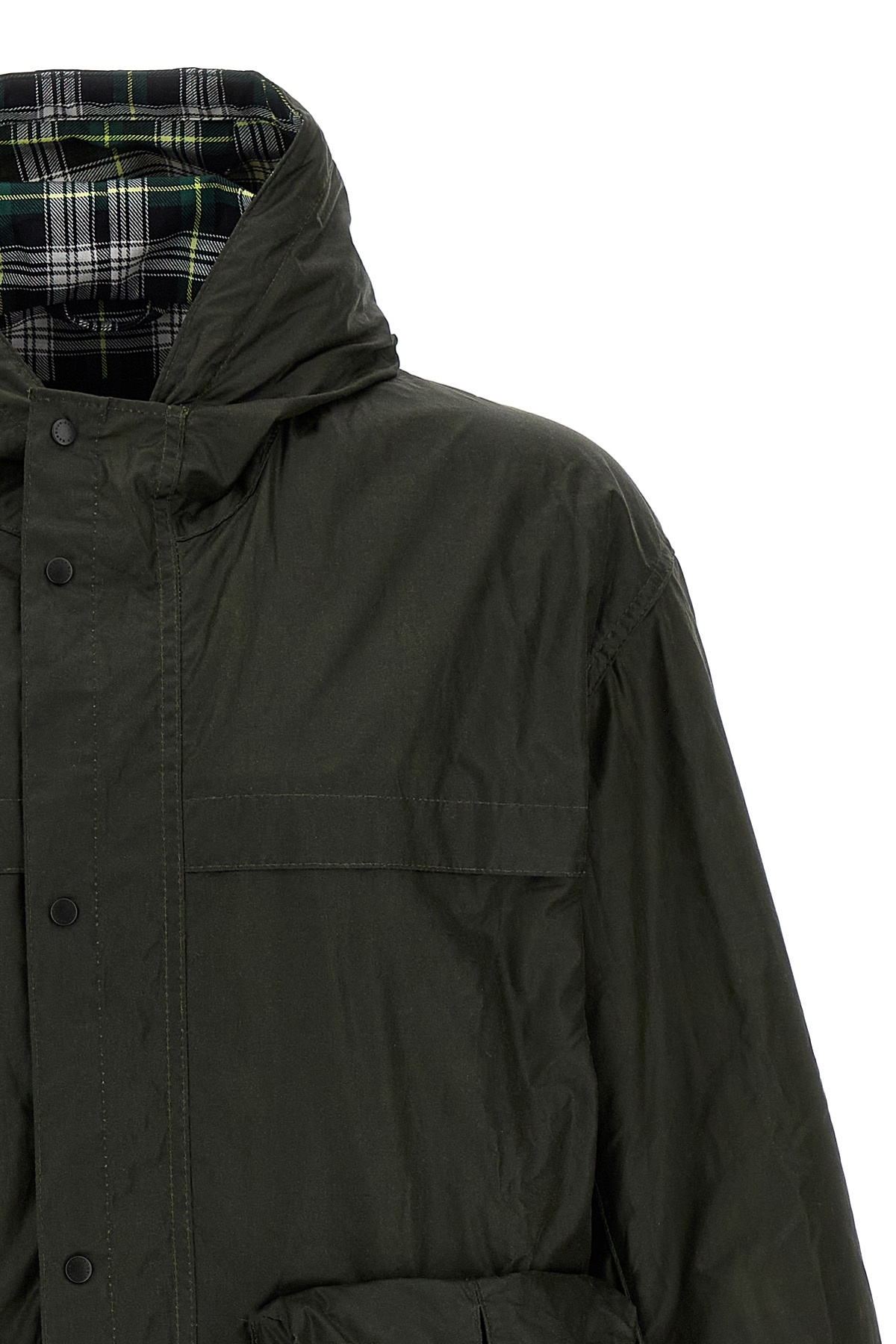 Shop Barbour Modified Durham Waxed Jacket In Black