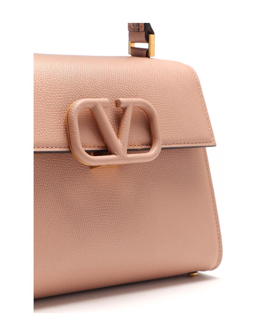 Valentino Small Vsling Tote Bag In Nude