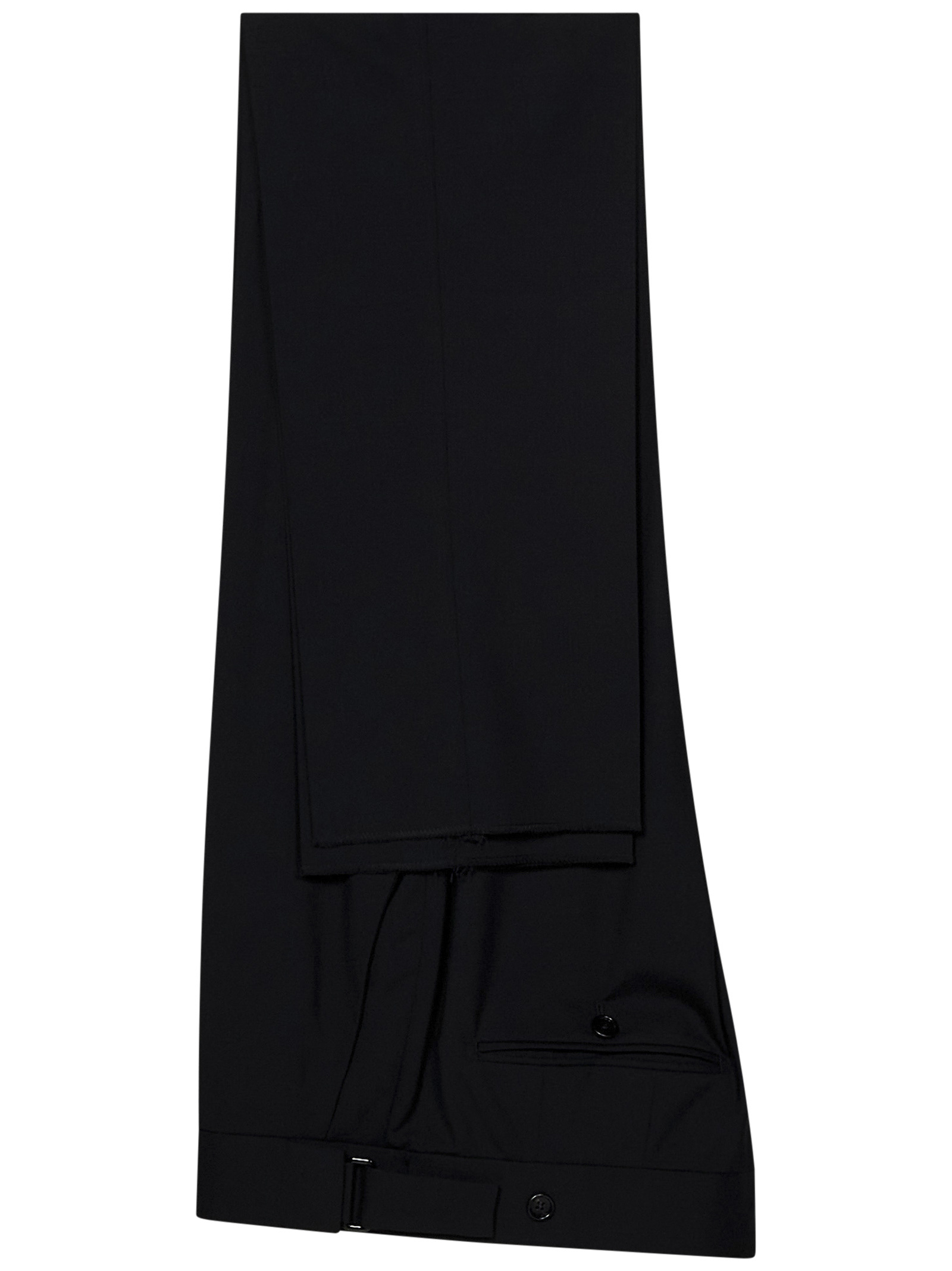 Tom Ford Black Wool Suit With Single-breasted Blazer In Black