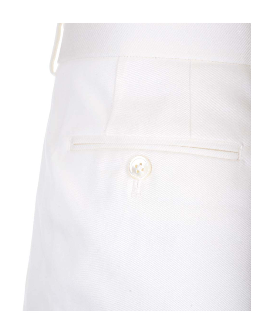 Shop Thom Browne Straight-leg Cotton Tousers In White