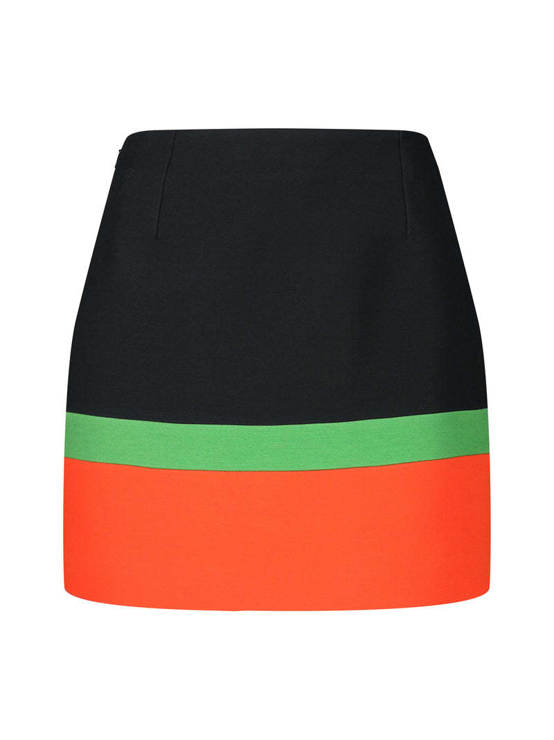 Dior Structured Striped Miniskirt In Black
