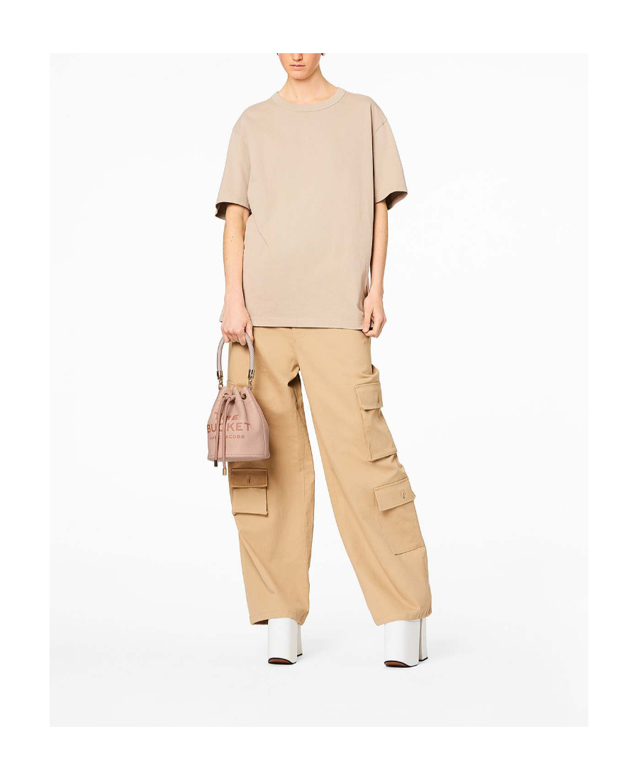 Shop Marc Jacobs The Leather Bucket Bag In Nude