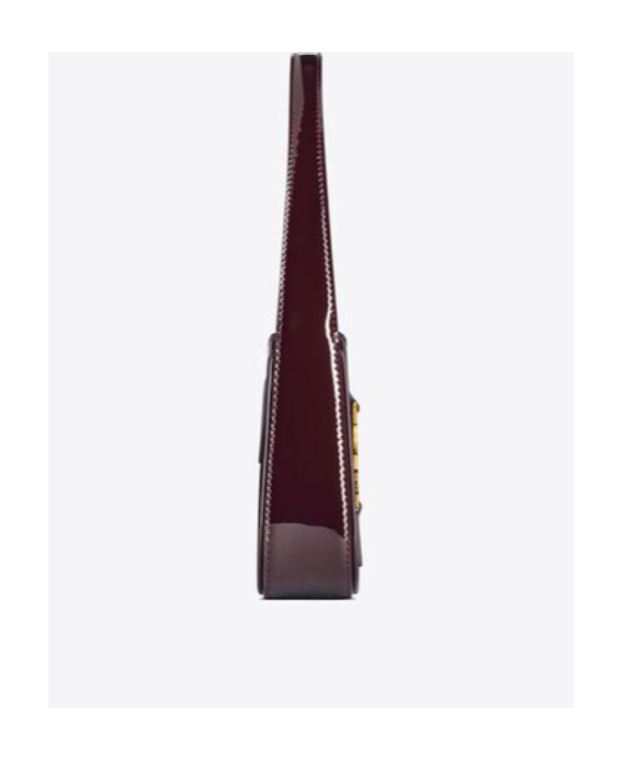 Saint Laurent Le 5 À 7 Mini In Patent Leather In Burgundy
