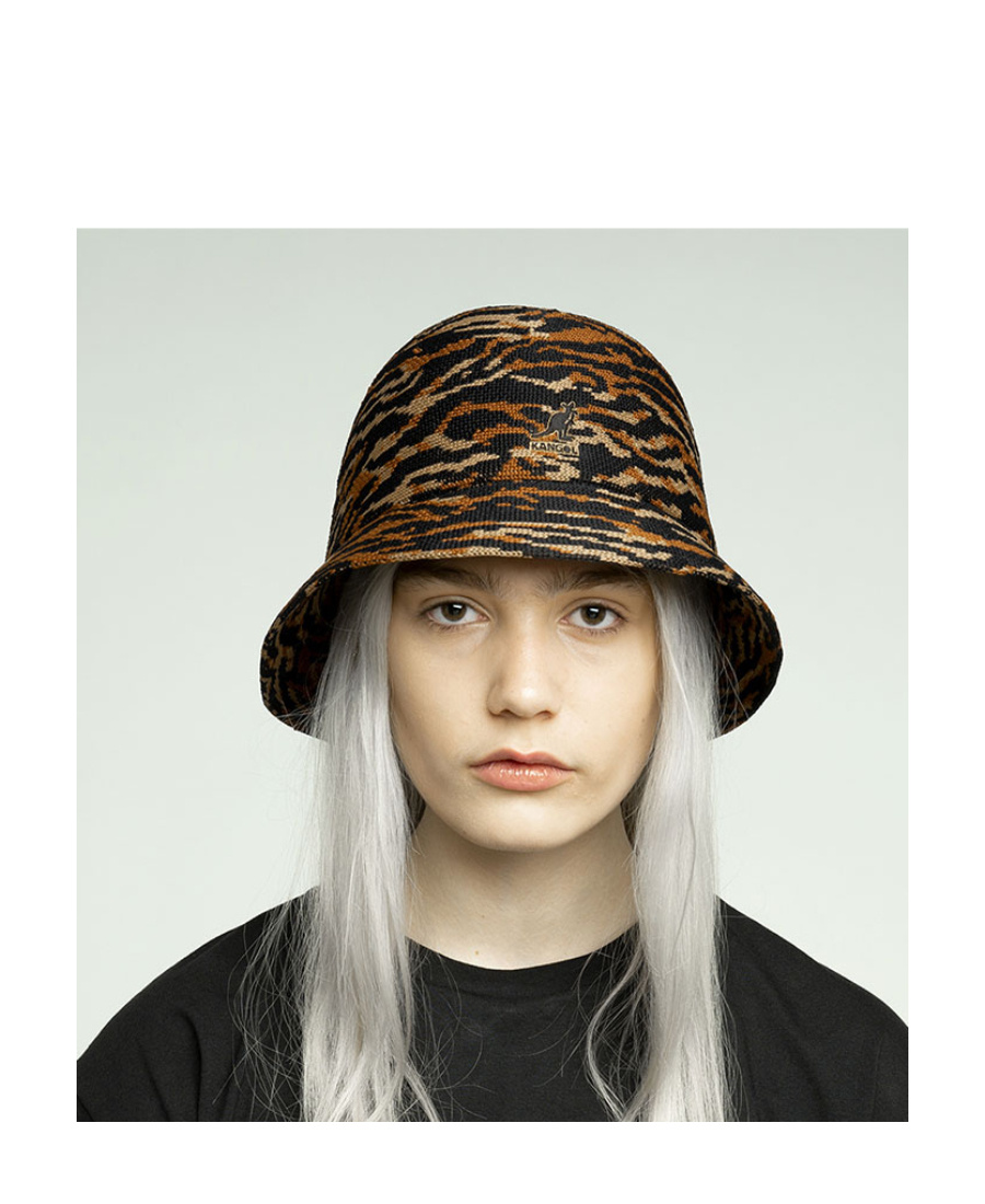 Kangol Patterned Fisherman's Hat In Black