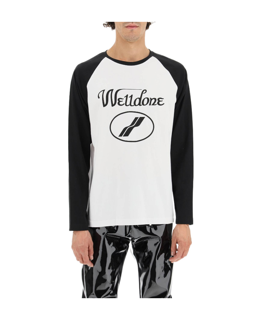 We11 Done Logo-print Cotton T-shirt In White