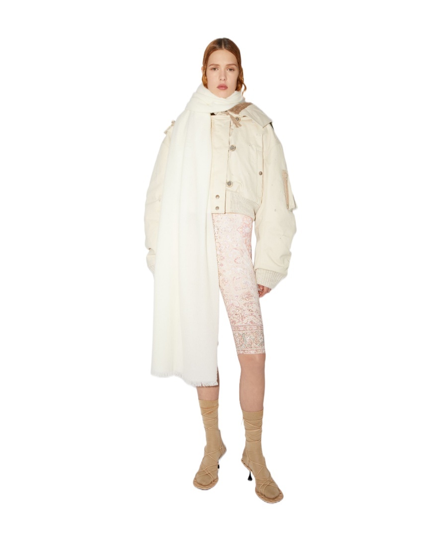 Shop Acne Studios Logo-patch Wool Scarf In White