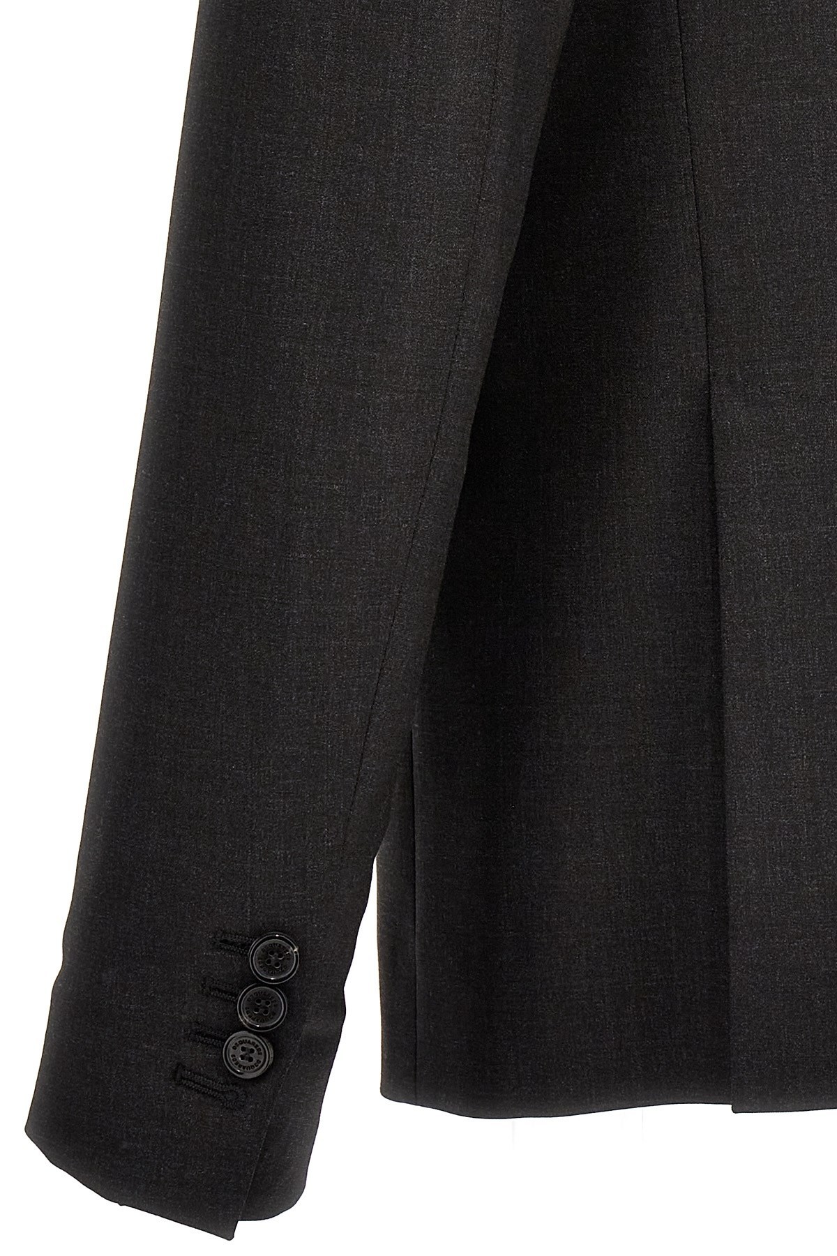 Dsquared2 Tailored Wool Suit Set Pockets In Black