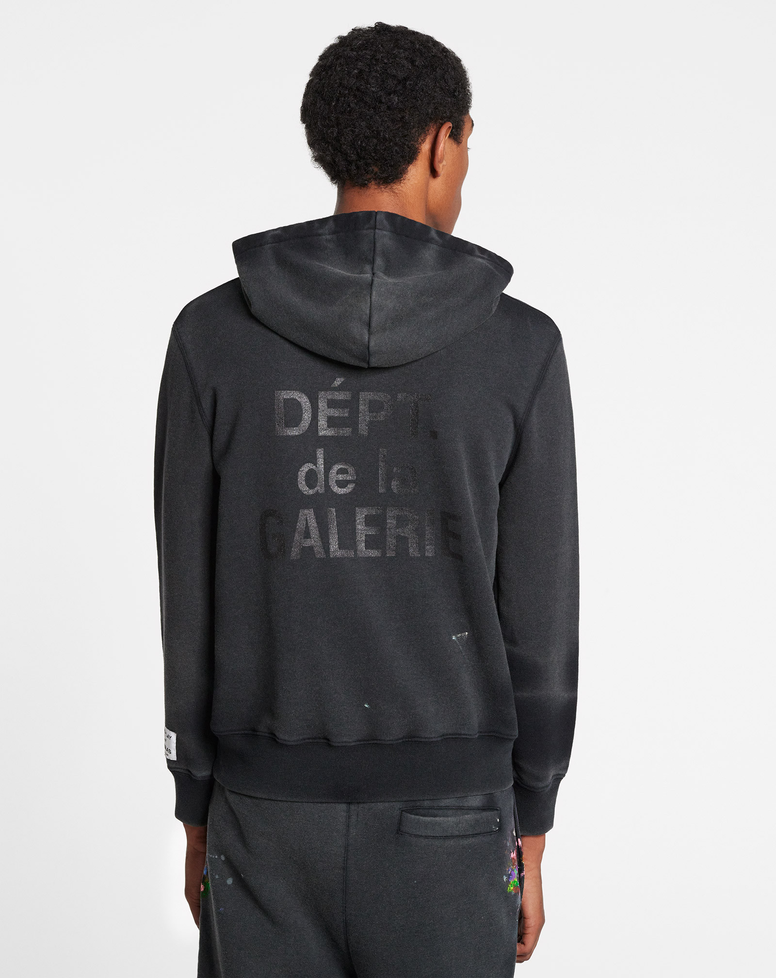 Lanvin Logo-print Pullover Hoodie In Black