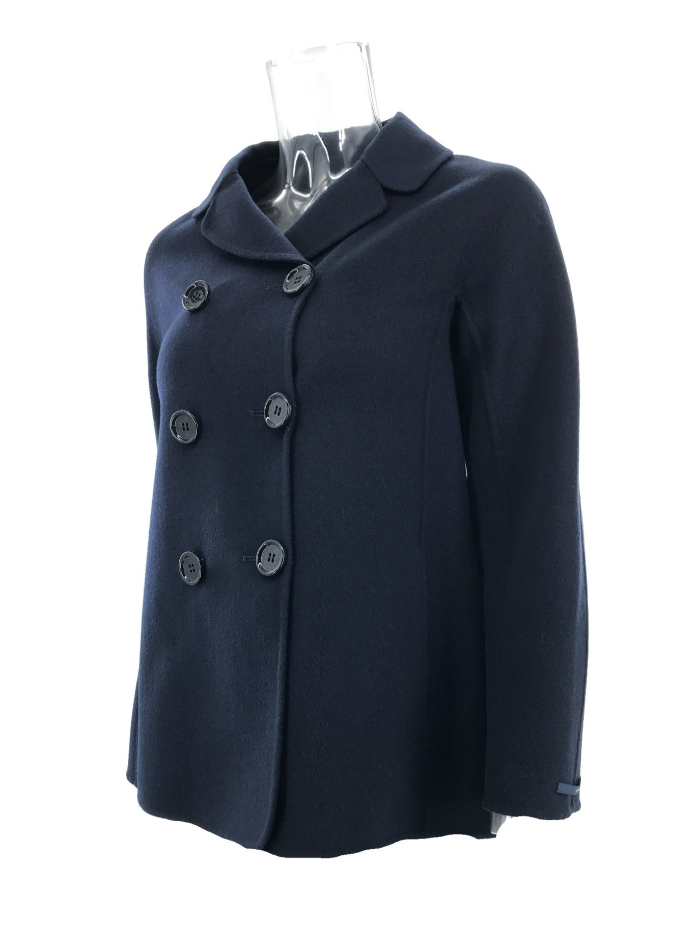Max Mara Double-breasted Long-sleeved Casual Jacket In Black