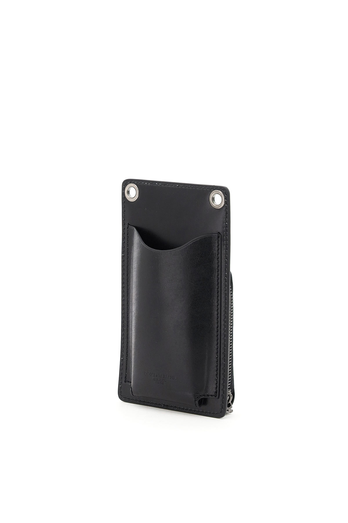 Dolce & Gabbana Phone Holder Wallet In Black