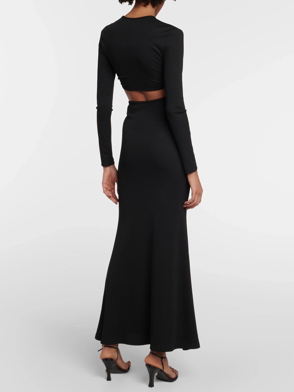 Christopher Esber Orbit Ruched Maxi Skirt In Black