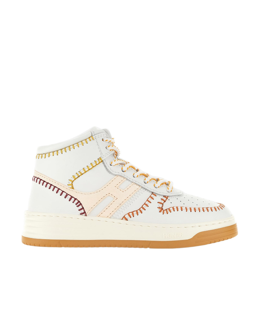Hogan High-top Lace-up Sneakers In White