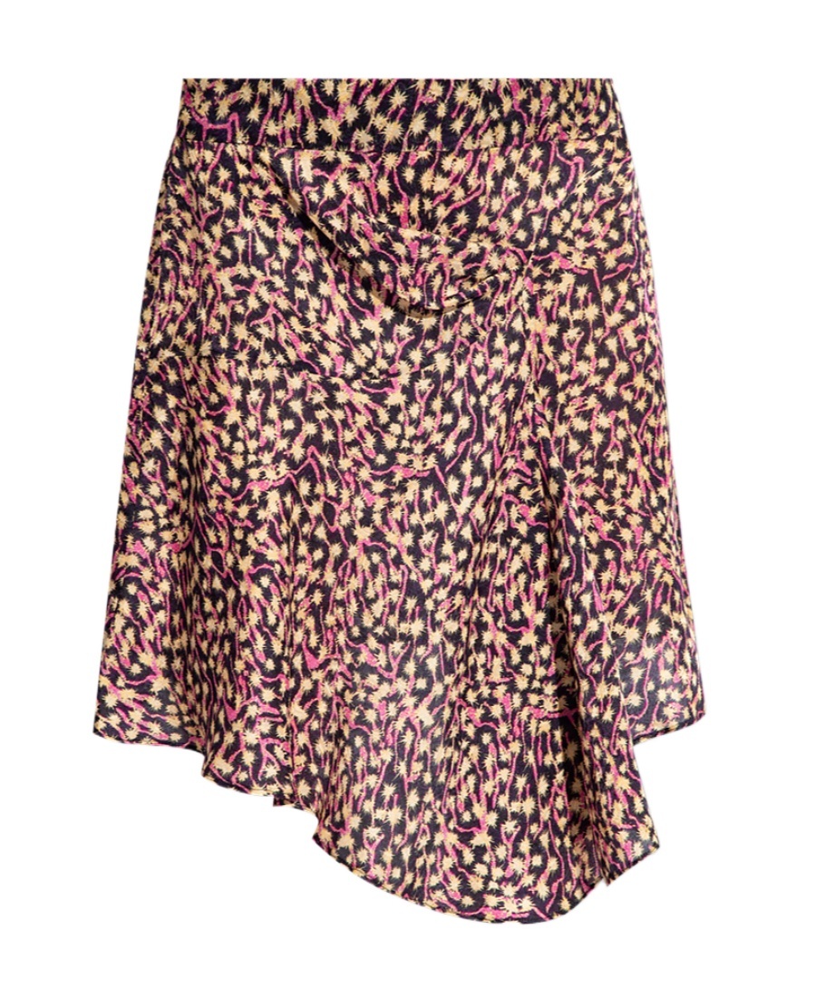 Isabel Marant Selena Asymmetric Mini Skirt In Multicolor