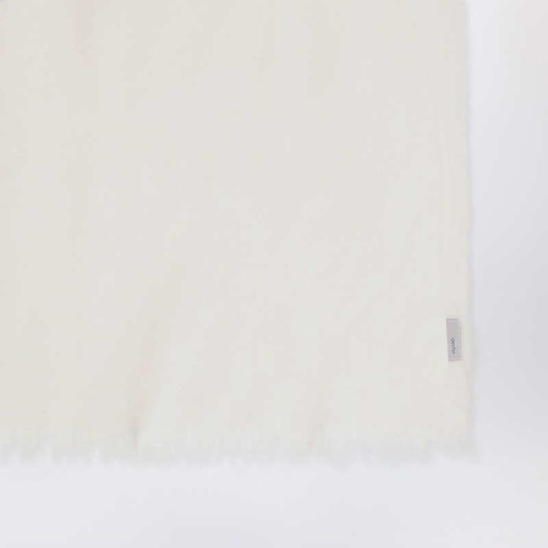 Shop Destin Surl Fringed Scarf In White