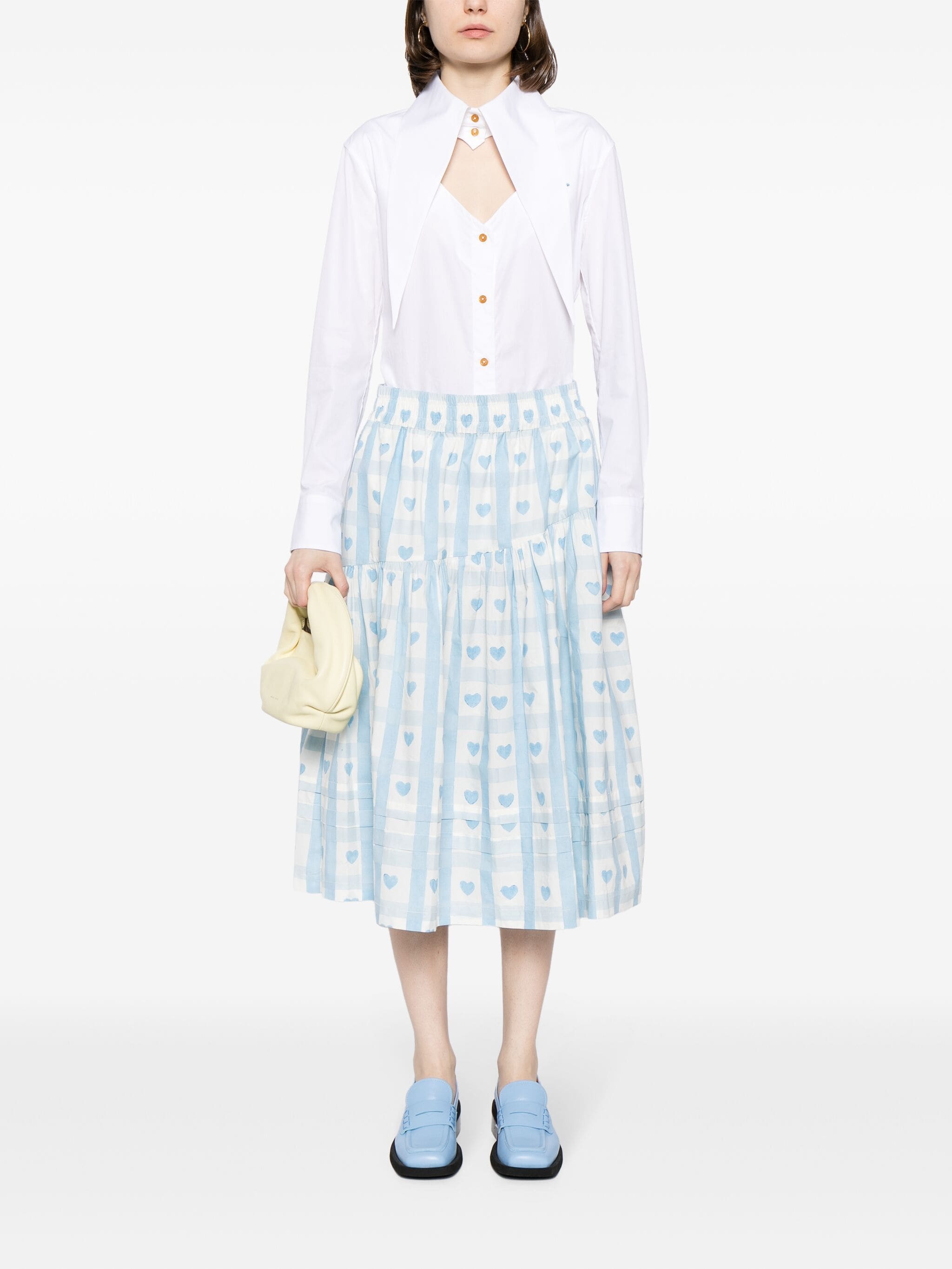 Shop Story Mfg. Juniper Midi Skirt In White