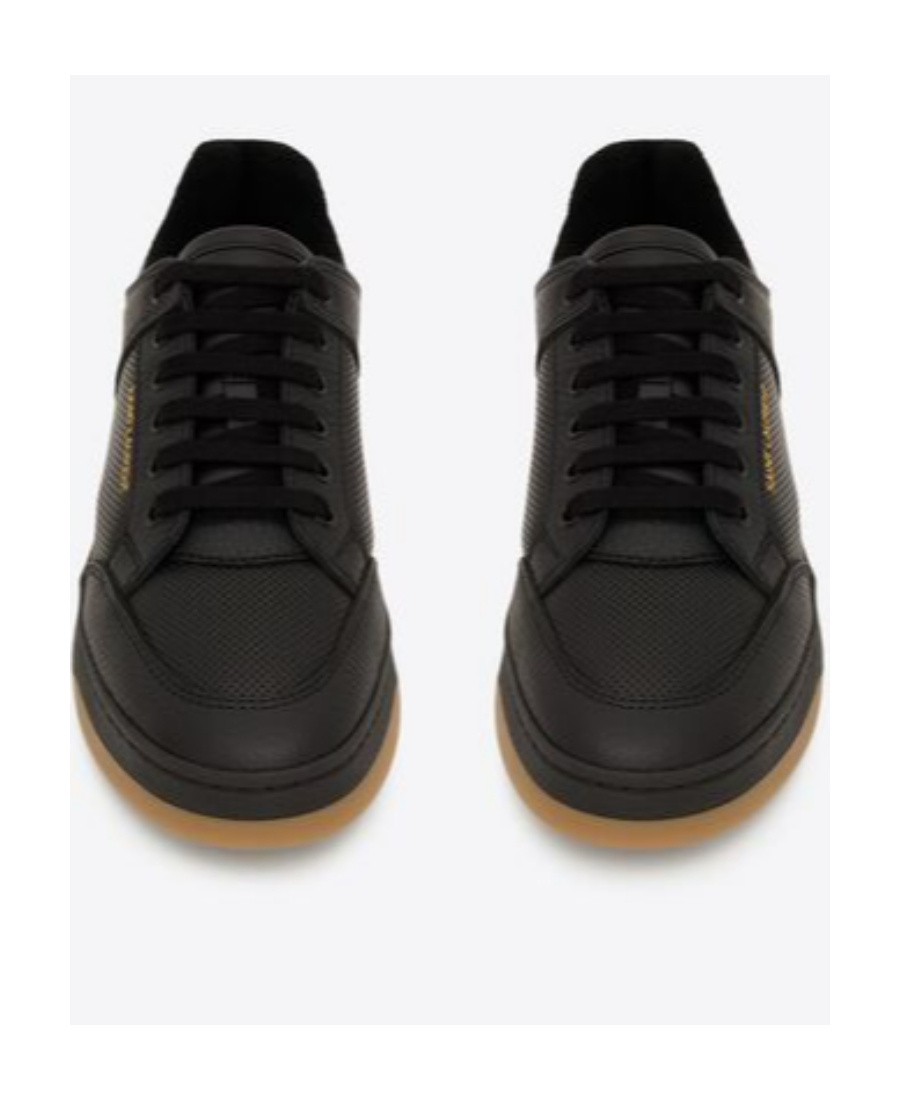 Saint Laurent 20mm Sl61 Low Top Leather Sneakers In Black
