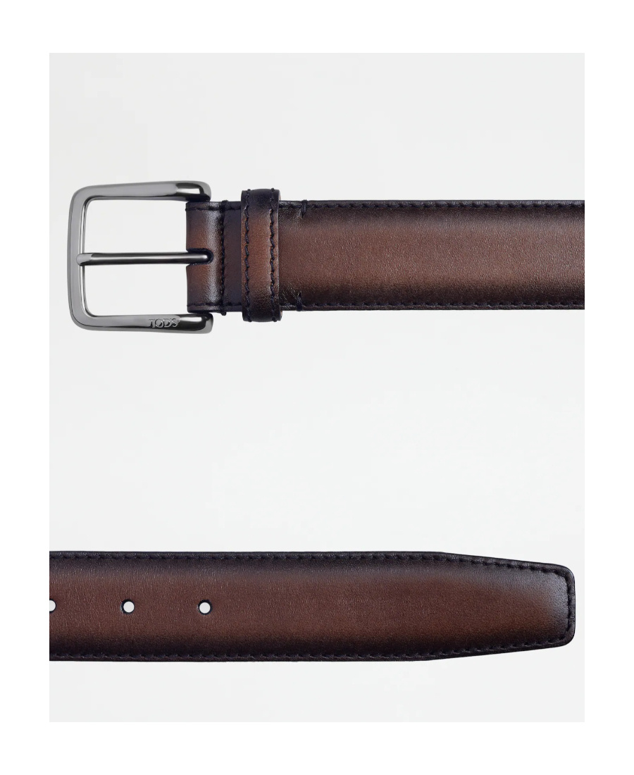 Tod's Reversible Leather Belt In Black