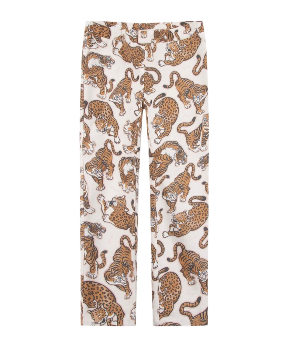 Kenzo Tiger Motif-print Cotton Leggings In Multicolor