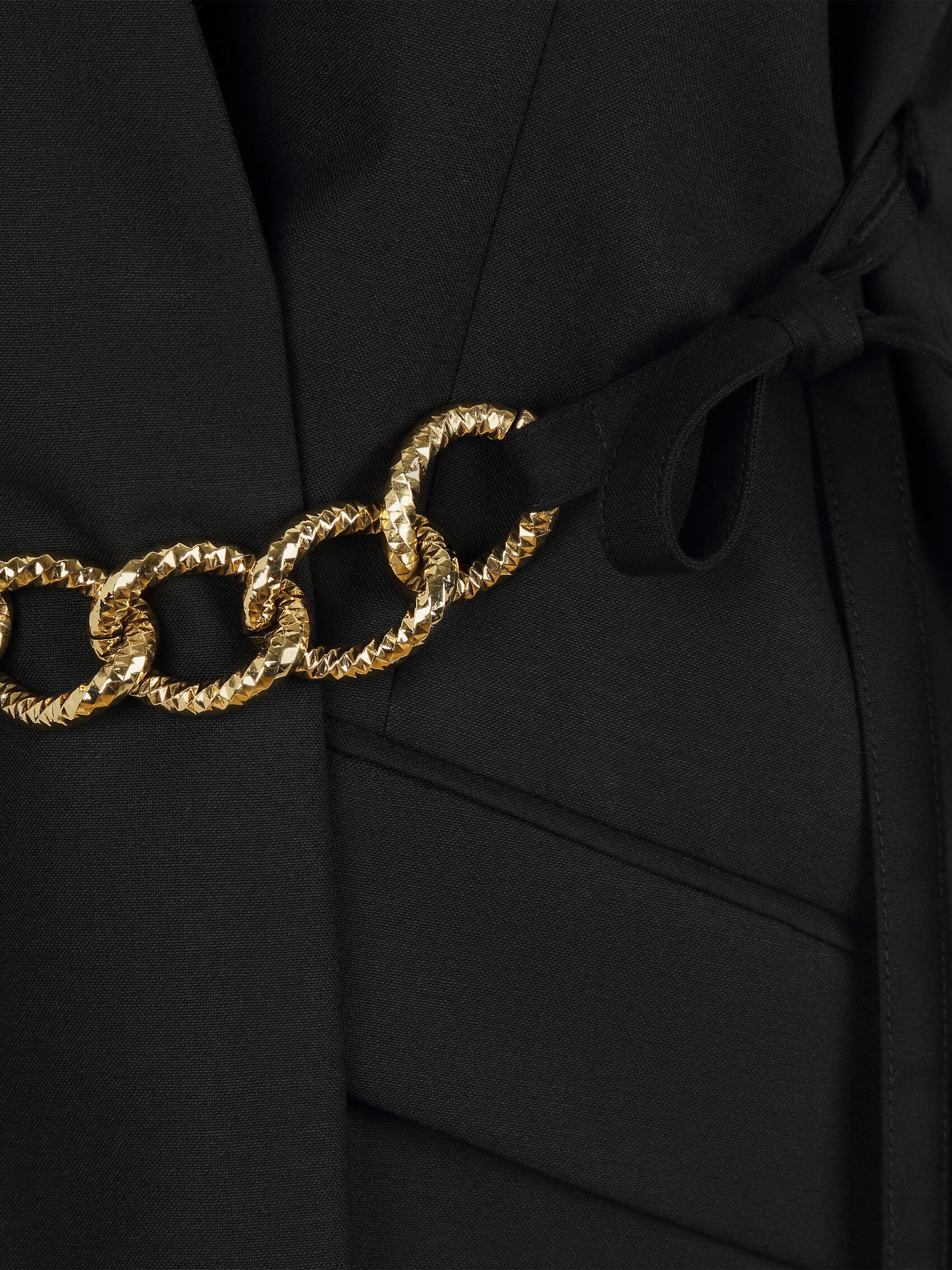 Givenchy Chain-link Belt Vest Jacket In Black