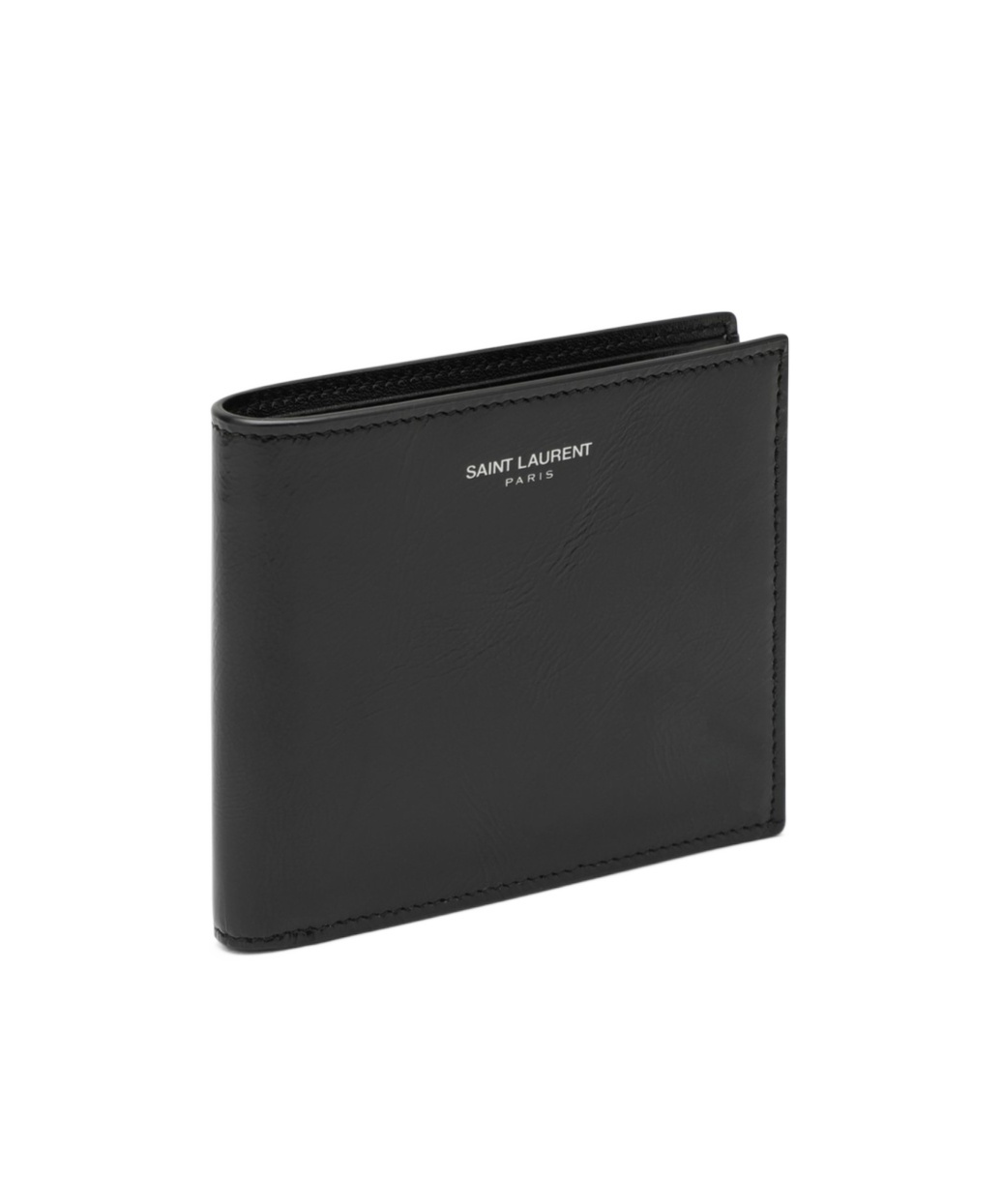 Saint Laurent Bi-fold Leather Wallet In Black