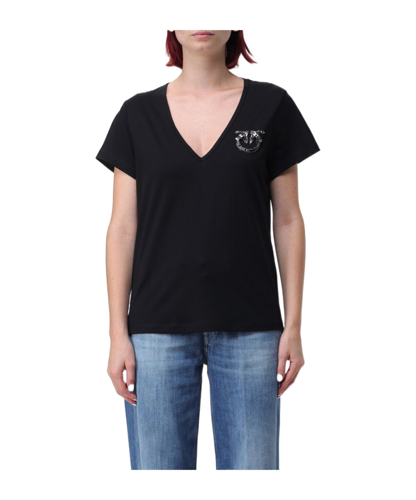 Pinko T-shirts And Polos Black In Black