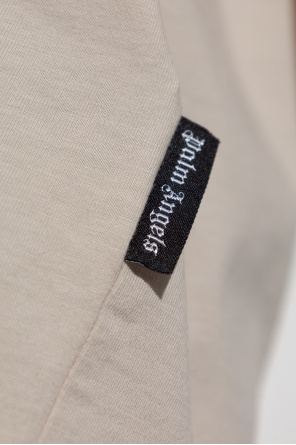 Palm Angels Vintage Effect T-shirt In Neutral