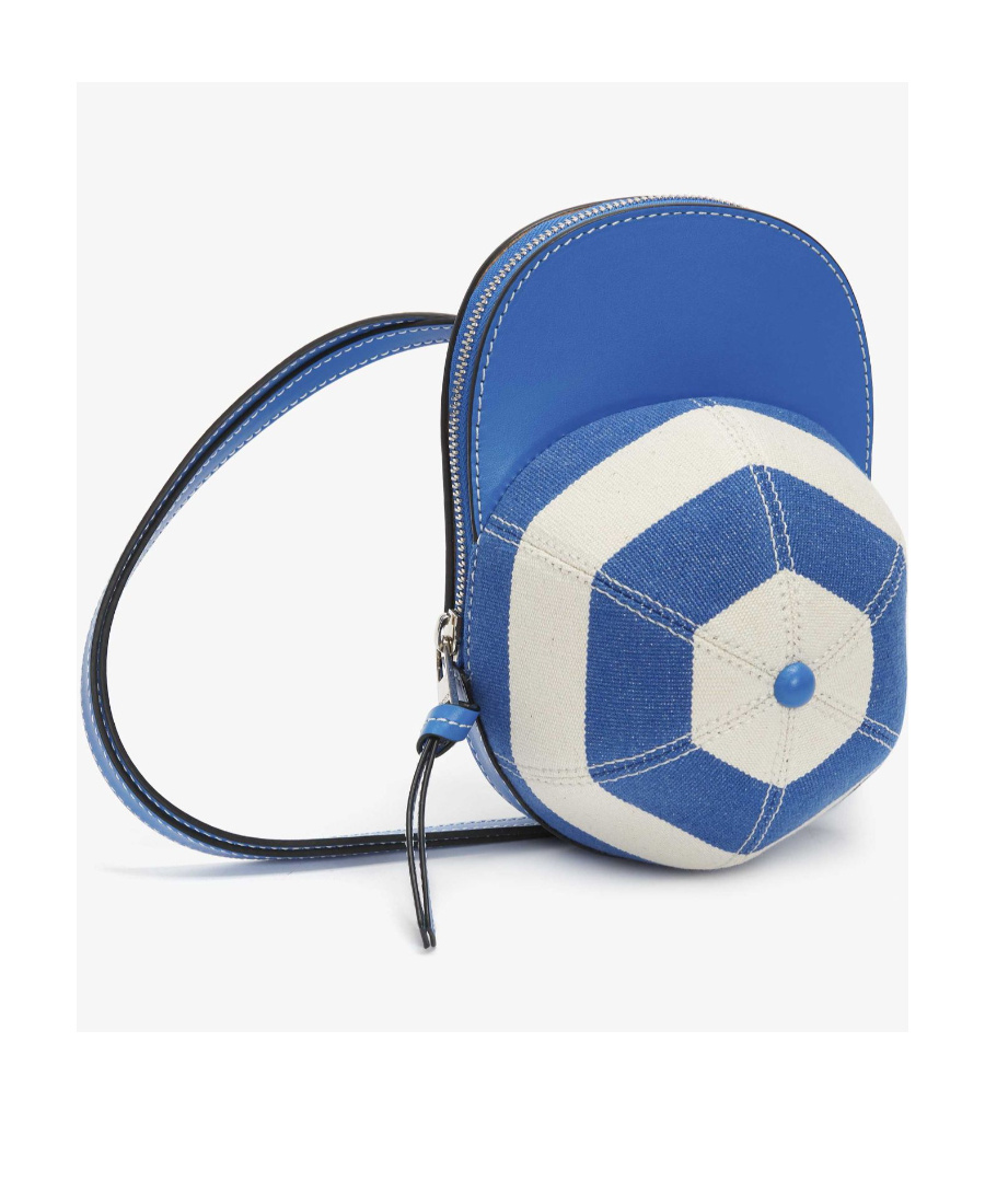Jw Anderson Medium Cap Leather Crossbody Bag In Blue